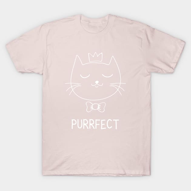 Purrfect cute cat T-shirt T-Shirt by Wintrly